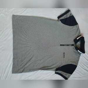 Boss Polo Shirt in Gray with Black Details